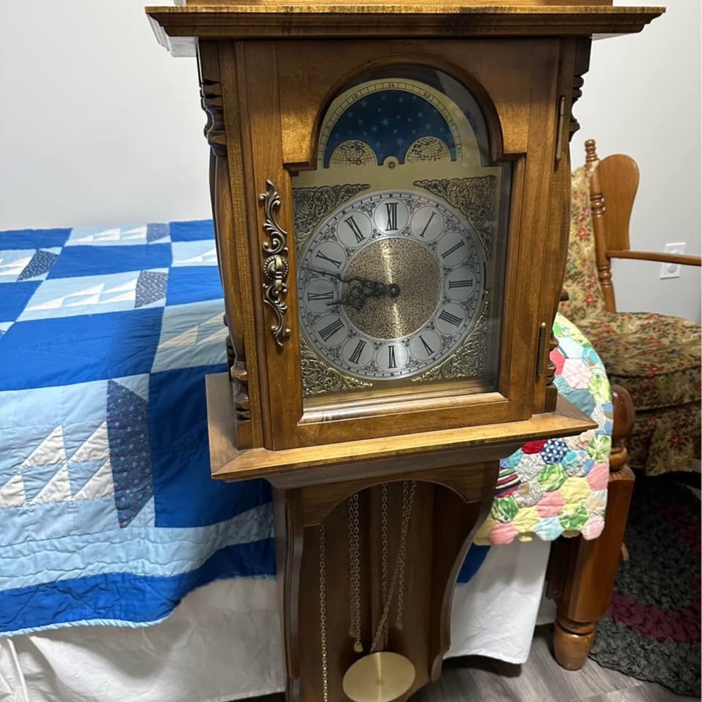 RARE VINTAGE Bass River wall mounted grandfather clock
